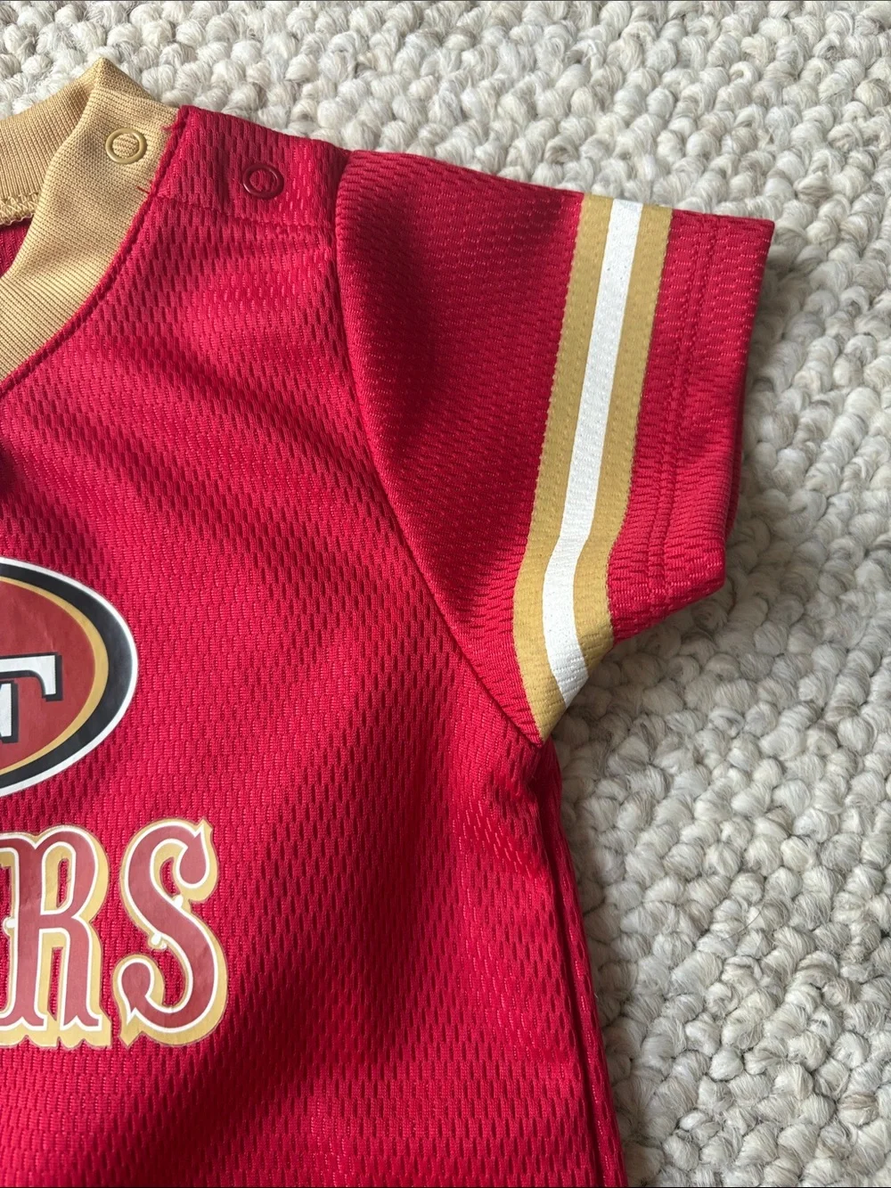 NFL San Francisco 49ers Red and Gold Baby One-Piece Bodysuit